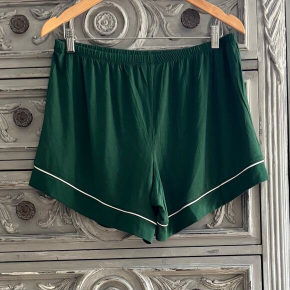 Eberjey Pajamas Sz L Ultra Soft PJ Shorts Comfy Gisele Relaxed Lounge Green NWOT - Picture 3 of 7